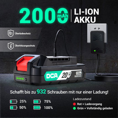 DCA Akku-Schlagbohrschrauber ADJZ2055i, 20V, 55 Nm, 13 mm Bohrfutter