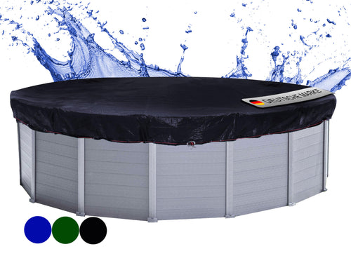 QUICK STAR Poolabdeckung Rund Ø 680 cm - Schwarz Solar Winter. Schützt Schwimmbecken & unterstützt Solareffizienz.