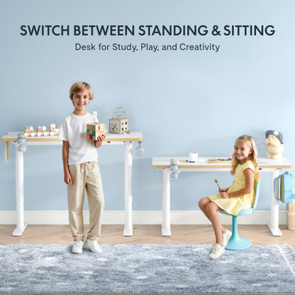 FLEXISPOT Kinderschreibtisch elektrisch höhenverstellbar, 110 x 52 cm