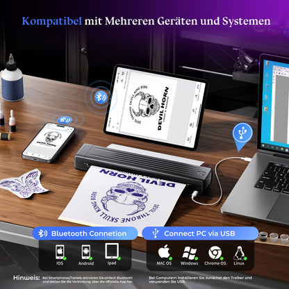 Itari A886 Tattoo Stencil Drucker Bluetooth Thermodrucker