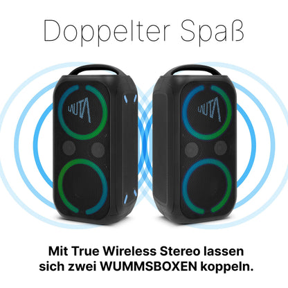 TechniSat LAUTA WUMMSBOX Bluetooth Partybox mit LED-Lichtshow