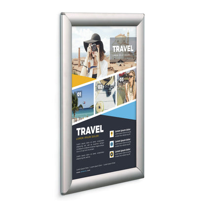 DISPLAY SALES Klapprahmen DIN A4 Silber 25mm Profil 10er Set