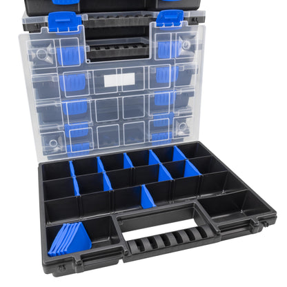 HASKYY Sortimentskoffer Set 10 Stück, Kleinteile-Organizer stapelbar