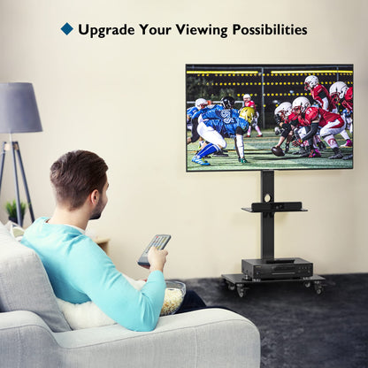 BONTEC TV Ständer rollbar für 30-70 Zoll bis 40 kg, VESA 600x400