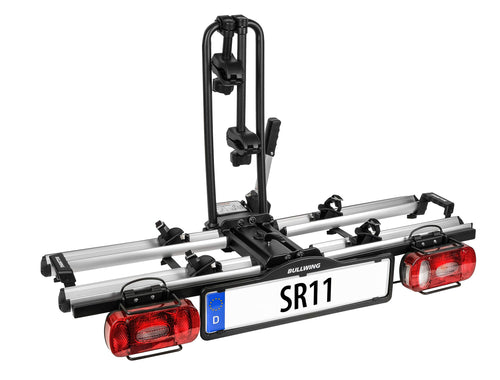 Bullwing SR11 Fahrradträger Anhängerkupplung 2 E-Bikes klappbar. Robuster Heckträger für 2 E-Bikes.