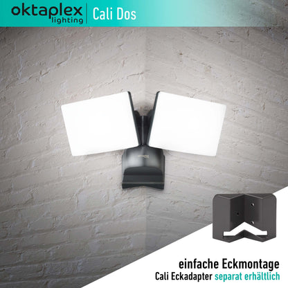 Oktaplex lighting Cali Dos 40W LED Aussenstrahler - Anthrazit Warmweiss