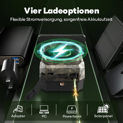MAXDONE PH970S Wildkamera 4K 64MP mit Solar, WLAN und Nachtsicht