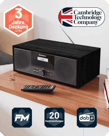 Majority DAB500 Stereoanlage mit DAB+, CD-Player, Bluetooth und UKW