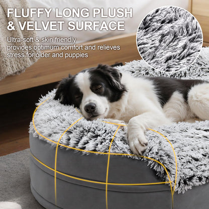 Gimars Orthopädisches Hundebett für Grosse Hunde XL Halbrund
