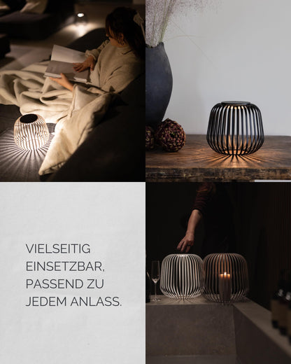LUUK Studio SOLIS Solarlaterne, dimmbar, IP65, schwarz