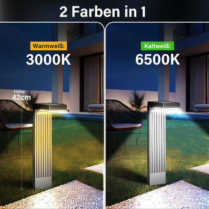 iseeway LED-Solarleuchten für Aussen, 6er-Set, Bewegungsmelder, IP65