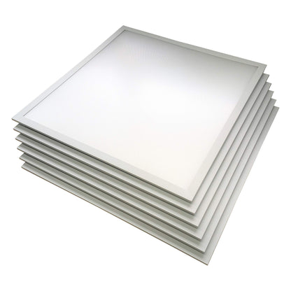 ENOVALITE LED Panel 62x62cm Deckenleuchte – 36W 4000K: Quadratisches, flaches Panel mit weißer Oberfläche für homogene Deckenbeleuchtung.