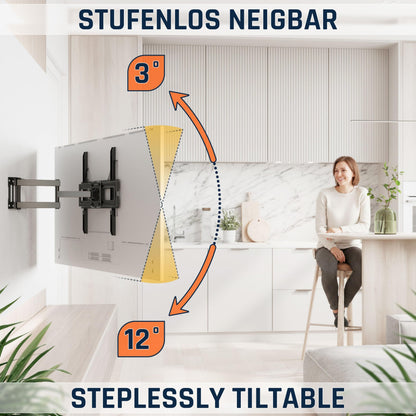 RICOO S5144 TV Wandhalterung schwenkbar für 40–65 Zoll, bis 50 kg