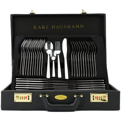 KARL HAUSMANN Besteckset 72-teilig für 12 Personen - Schwarz. Schwarzes Tafelbesteck zum Eindecken und Servieren von Mahlzeiten.