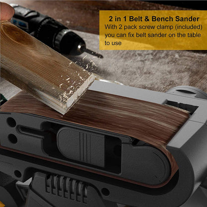 Jellas Bandschleifer 75x533mm – variable Drehzahl, 10 Bänder
