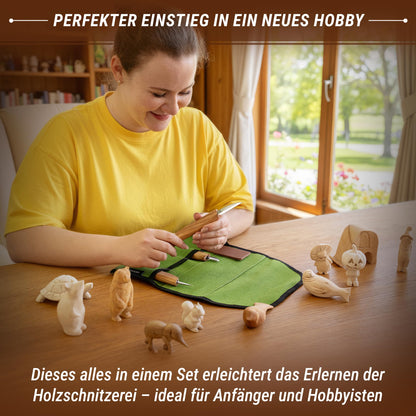 BeaverCraft Holzschnitzmesser-Set S15 – Schnitzset für Anfänger