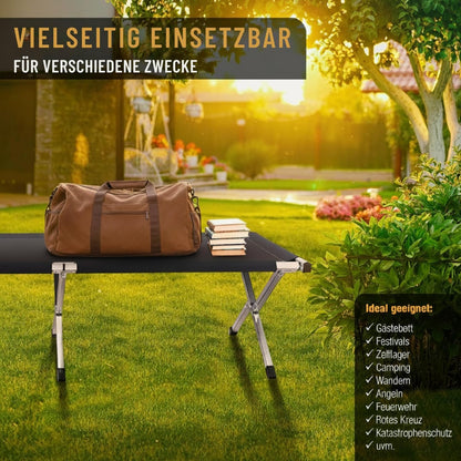 Kronenburg Feldbett XXL, Campingbett 210 x 72 x 45 cm, bis 200 kg