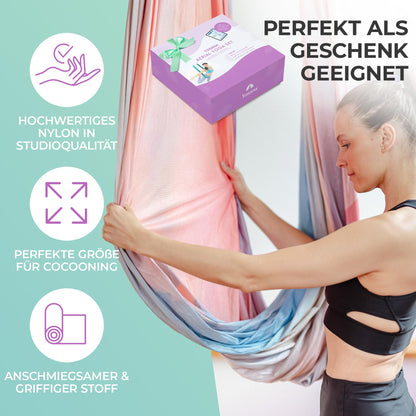 Yosana Hängematte Komplettset inkl. Befestigung, Bunte Wolken