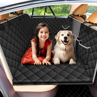 Kfonla Hundedecke Auto Rücksitz - Seitenschutz, Sichtfenster, Universal. Schützt Rücksitz & Seitenwände. Für sicheren Hundetransport.