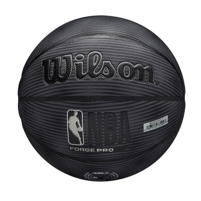 Wilson NBA Forge Pro Midnight Basketball, Schwarz/Silber, Grösse 7, für Hallen- und Aussenplätze