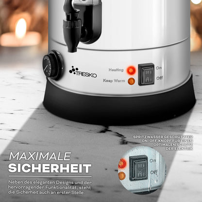 TRESKO® Glühweinkocher Einkochautomat – 20L Edelstahl 2500W