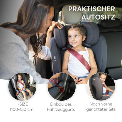 KikkaBoo i-AID Kindersitz 15-36 kg, Gruppe 2/3, i-Size, Grau