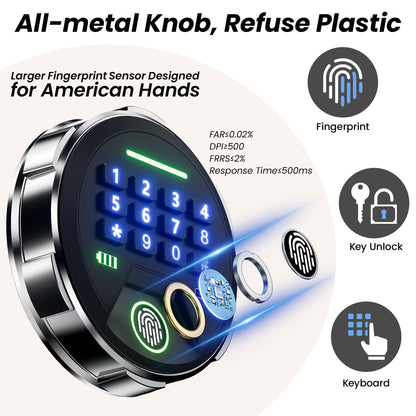 KornerBatl HTA-25F Tresor mit Fingerabdruckschloss und Silent-Modus