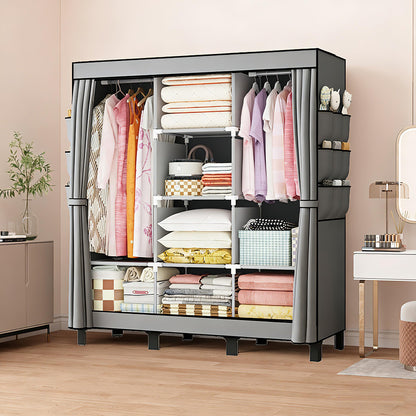lishbie Stoffschrank DJ-175 tragbarer Kleiderschrank 130 x 45 x 172 cm