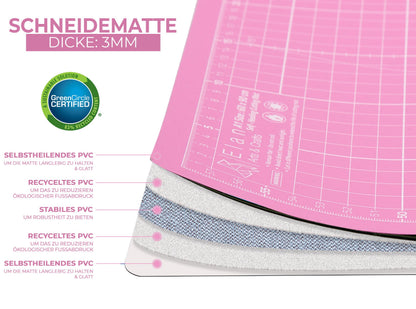 Elan Schneidematte A2 rosa, selbstheilende Bastelunterlage 45x60 cm