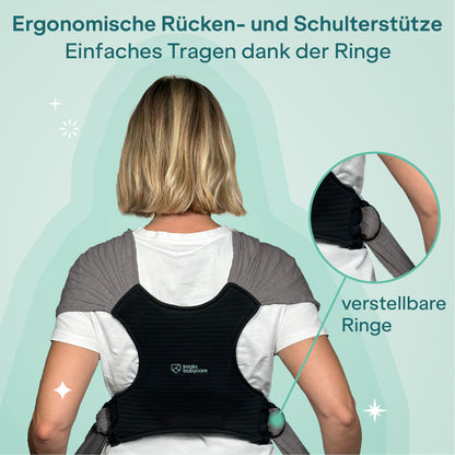 Koala Babycare Tragetuch für Neugeborene Anthrazitgrau