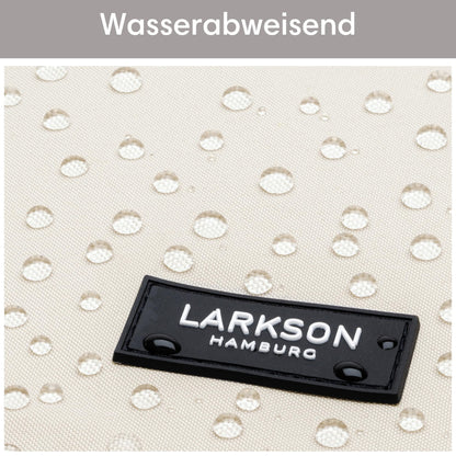 LARKSON No 4 Rolltop Rucksack mit Laptopfach, beige-grau