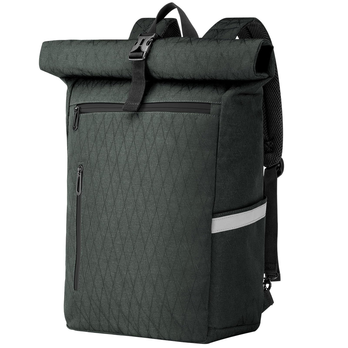 Wiserset Gepäckträgertasche 22L, 2-in-1 Rucksack mit Laptopfach, schwarz, reflektierende Elemente