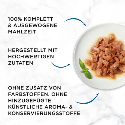 Gourmet Perle Erlesene Streifen in Gelee, Katzenfutter 96er Pack
