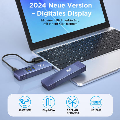 Wireless HDMI Sender Empfänger Set – 30M 2.4G/5G Plug&Play