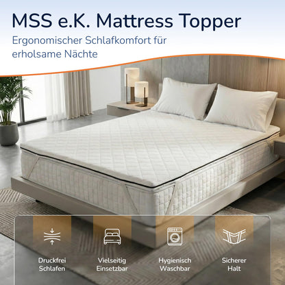 MSS e.K. Komfortschaum Matratzentopper 130 x 200 cm, 6 cm hoch