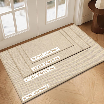 LEKEEPGO Fussmatte 60 x 90 cm, rutschfeste Schmutzfangmatte, Khaki