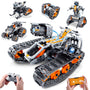 HiWEEGO Technik Roboter Bausatz 5-in-1 mit LED-Beleuchtung und Kettenantrieb