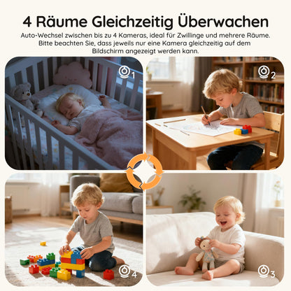 Boifun Video-Babyphone VB805 mit Kamera, 5 Zoll IPS, ohne WLAN