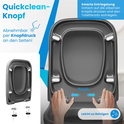KESSER WC-Sitz mit Absenkautomatik und Quick-Release aus Duroplast