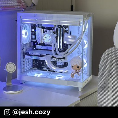 NZXT H6 Flow RGB Kompaktes Mid-Tower Dual-Kammer Gehäuse – Weiss