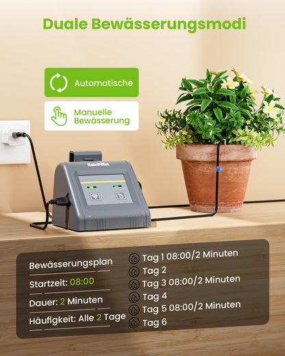 RAINPOINT WiFi Bewässerungssystem, Tropfbewässerung für 10 Pflanzen