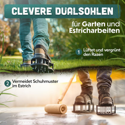 RASENKÖNIG Nagelschuhe Pro – Rasenlüfter Schuhe zur Rasenbelüftung