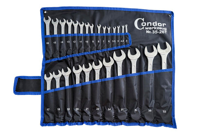 CONDOR Gabel-Ringschlüssel-Satz 35-26T, 26-tlg., 4–32 mm