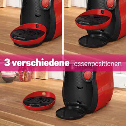 Bosch Tassimo Happy Friendly TAS103E Kapselmaschine rot/schwarz