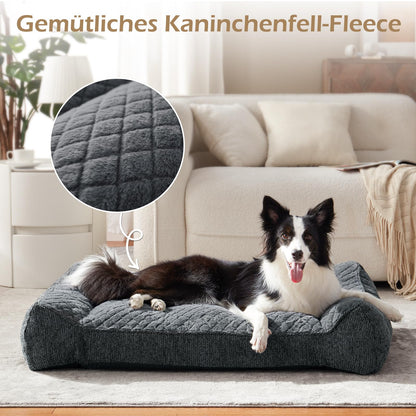JOEJOY Orthopädisches Hundebett für grosse Hunde, 107x76x24 cm