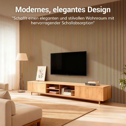 TONOR Akustikpaneele Holz, Wandpaneele Teak, 2er-Set 120 x 60 cm