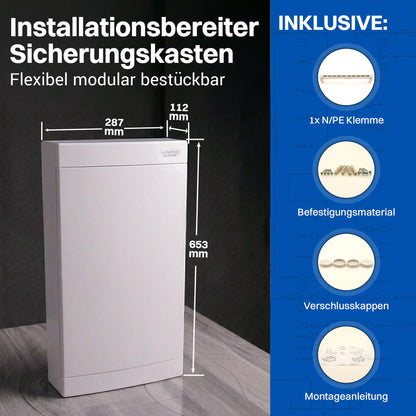 Intratec Verteilerkasten Aufputz IP40 4-reihig für 48 Module