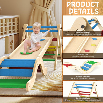Montessori Klettergerüst 7-in-1 Indoor Spielset - Bunt