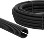 AUPROTEC Wellrohr geschlitzt Kabelschutzschlauch 22 mm x 10 m, schwarz, gewellt