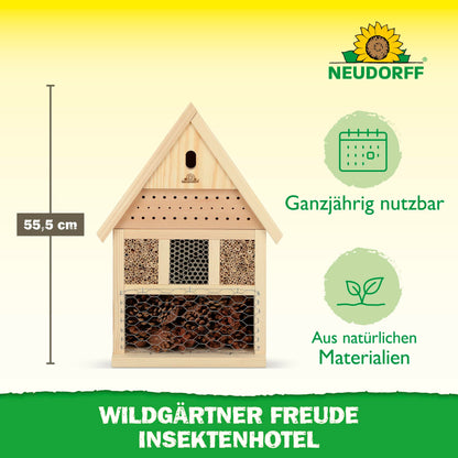 Neudorff Wildgärtner Freude Insektenhotel aus unbehandeltem Holz